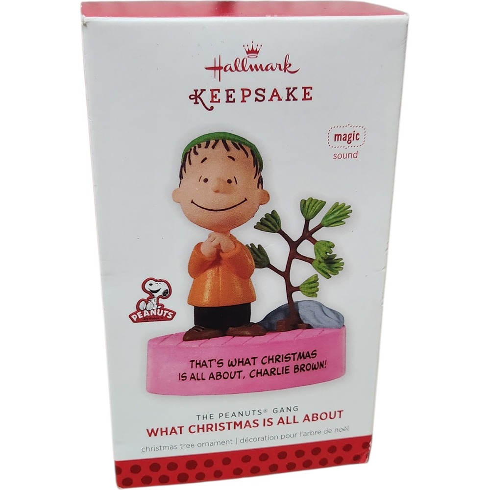 Hallmark Keepsake Peanuts Linus What Christmas Is All About Sound‎ Ornament